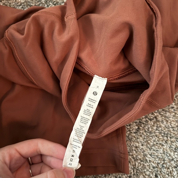 lululemon rust-colored high rise flare leggings - Picture 2 of 3